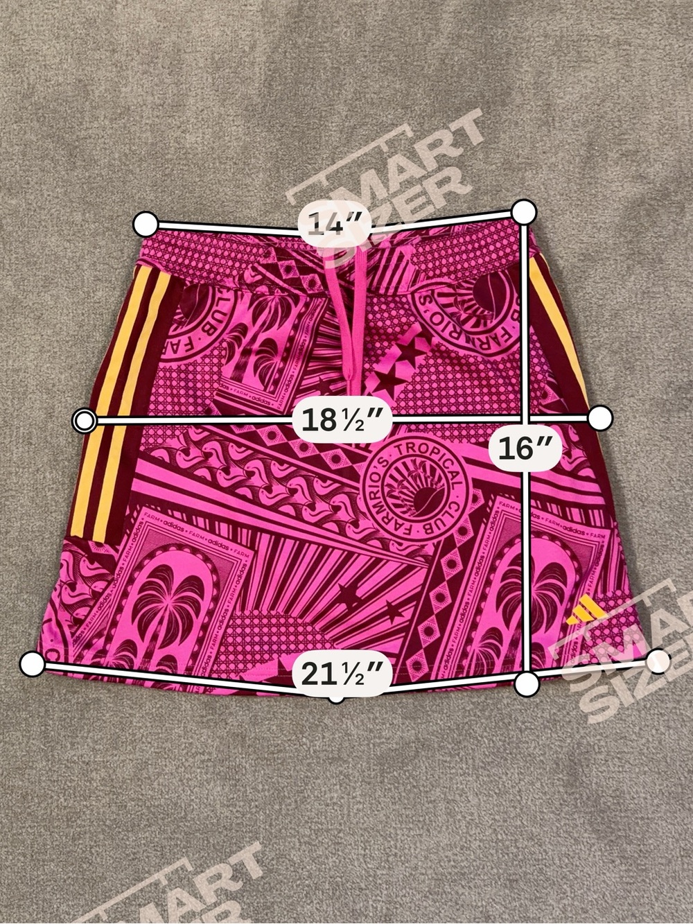 Adidas x FARM Rio Tropical Club Print Athletic Mini Skirt - Small - Picture 5 of 7